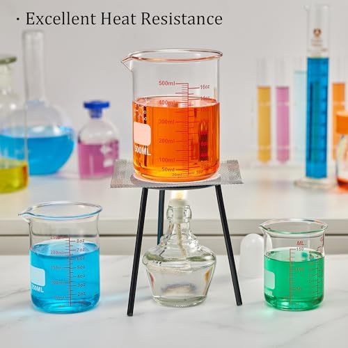 High Borosilicate Glass Measuring Cup Set-V-Shaped Spout，Includes 250ml(8OZ), 500ml(16OZ), and 1000ml(32OZ) Glass Measuring Beaker, Easy to Read - size: 250ml/500ml/1000ml (8oz/16oz/32oz)