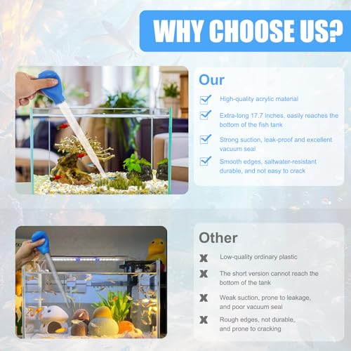 2 Sets Long Pipette for Fish Tank Coral Food Feeder Long Syringe Aquarium Coral Feeding Tube, with Extension Tube, Tweezers, for Reef Roids Aquatic Plant Snake Lizard Axolotls, Fish Tank Accessories