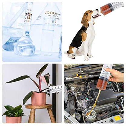 Large Feeding Syringe, 300 ML Plastic Pet Feeding Syringe Pet Nursing Syringe Feeding Tool for Liquid, Measuring, Scientific Labs, Glue Dispensing, Feeding and Measuring