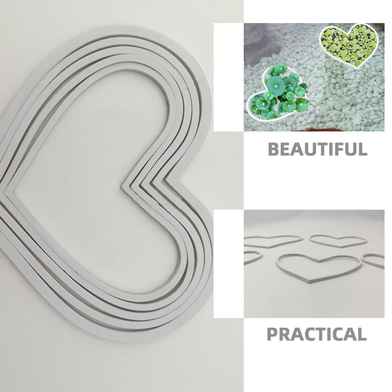 5Pcs Floating Plant Rings for Aquarium Fish Tank Accessories Feeding Ring Betta Fish Floating Divider Plant Holder 7.67X6.10In