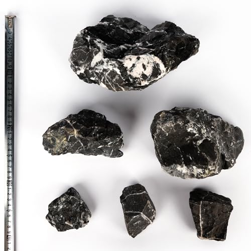 Tonwa Slate Stone Natural Aquascaping Rock 17lb Planted Tank | Layered slate texture; iwagumi and reptile terrarium - size: 02 Tonwa Stones(2-8inch,17lbs)