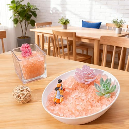 Keedolla Sea Glass Stones Frosted Glass Pebbles Gemstones for Aquarium Gravel Fish Tank Rocks, Vase Fillers, DIY Crafts - Peach - 230g/8oz - color: Peach‌, size: 0.5 LB