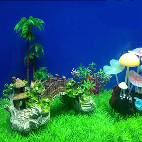 Resin Arch Bridge Aquarium Ornament - Miniature Garden Decor for Fish Tank, Terrarium & Fairy Garden, Durable Artificial Bridge Model for Indoor/Outdoor Landscape Accessories