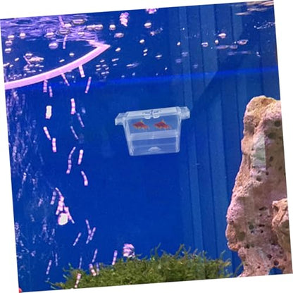 4pcs Self-Floating Fish Fry Incubator Aquarium Breeding Box Betta Fish Separator Box Dual-Layer Breeding Separator Reptile Shrimp