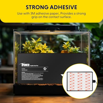 iPower 8x18 Inch Reptile Heat Pad Under Tank Heater, Energy-Efficient & Waterproof Design Terrarium Warmer Mat for Turtles, Lizards, Snakes, 2 Pack - size: 8 X 18 Inch, style: 2 Pack Heat Pad