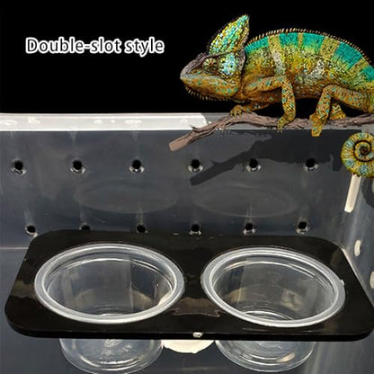 Reptiles Water Feeder Bowl with AntiEscape Design and Suction Base for Secure Placement in Habitats Secure Suction Feeder Bowl - color: Second generation do