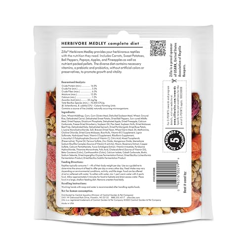 Zilla Pet Reptile Herbivore Food Medley Diet, 4 oz - size: 4 Ounce (Pack of 1)