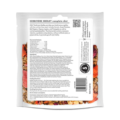Zilla Pet Reptile Herbivore Food Medley Diet, 4 oz (Pack of 2) - size: 4 Ounce (Pack of 2)
