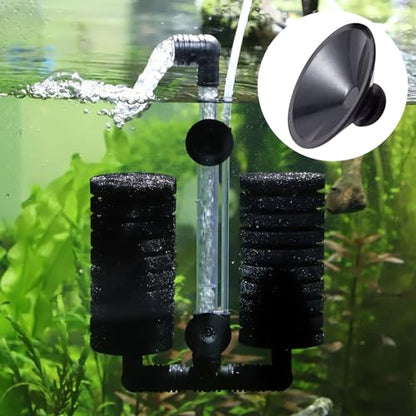 OIIKI 15PCS Fish Tank Suction Cup Clips, Aquarium Suction Cup Camp Clips | Black Plastic Fish Tank Accessories for Fish Tank Attachments for Tank Pump, Overhead Line Tube, Fish Tank Aeration Setup - color: Black,15pcs