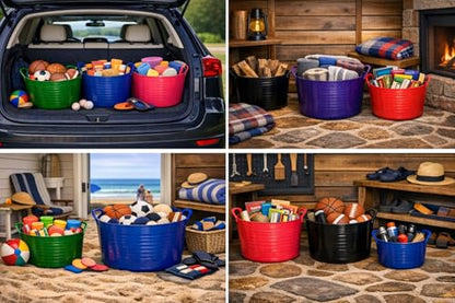 Tubtrugs SP26GBK Red Gorilla Medium-6.8 gallons SL26 Bucket, Black