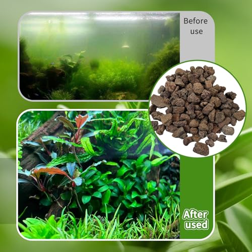 Hamiledyi 6 LB Aquarium Filter Media Bio Balls Ceramic Rings Media with Mesh Bag for Fish Tank and Pond Canister Biological Biofilter Filter (Black)