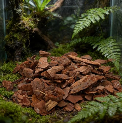 Levemolo Reptile Bark Bedding Natural Tree Bark Chips for Terrarium Decorations Gecko Substrate and Lizard Tank Decor 0.5 Kg Bag 2.36 X 1.18 X 0.39 in