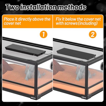 REPTI ZOO Reptile Heat Panel Adjustable Temperature Reptile Heating Plate, Mountable Under Lid, for Hermit Crabs/Leopard Geckos/Turtles/Snakes/Lizards - size: 6" X 18"