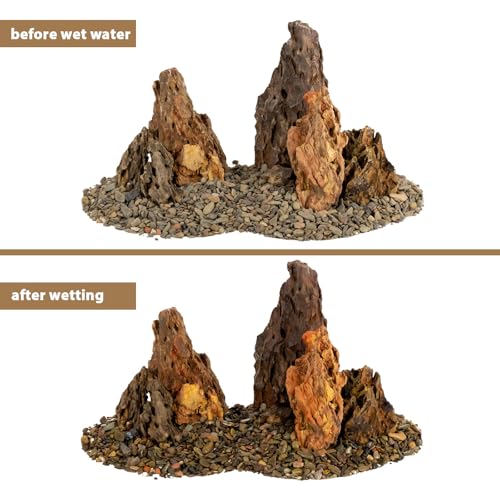 Dragon Rocks Aquariums Stones Natural Rocks for Aquascaping, Aquariums, Terrariums, Vivariums Decorative Stone,Reptile Enclosures,Paludariums,and Gardens-10lb（2 to 7 inch） - size: 10Lb (2-7 inch)