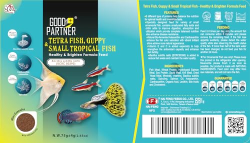 Purify Series for Tetra Fish Food | Small Tropical Sinking Pellets, Suitable for Betta, Guppy Fish, All Natural Ingredients, 2.65 oz - style: Small Tropical Fish