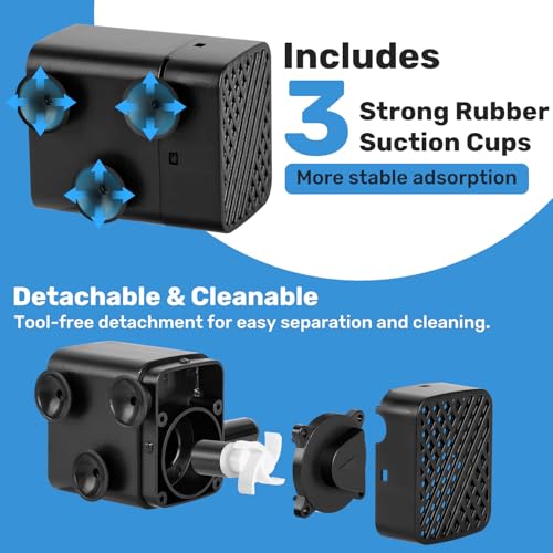 Mini Submersible Pump, Small Fountain Pump with & Sensor (DC 5V USB) for Fish Tank, Pet Fountains, Water feature, Tabletop Fountain, Pond, Hydroponics, Cat Drinking Fountain Replacement Pump