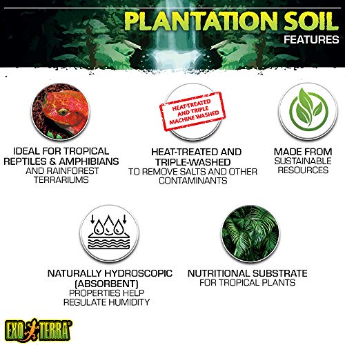 Exo Terra Plantation Soil, 7.2-Quart, Brown - size: 7.2 Quarts