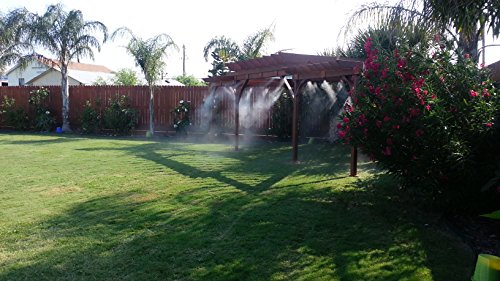System - Stainless Steel Tubing - 1500 PSI Misting Pump - Do It Yourself Misting System - For Residential, Commercial and Industrial - Up to 120 Nozzles (58 Ft Mist Line - 30 Nozzles) - size: 58 Ft Mist Line - 30 Nozzles