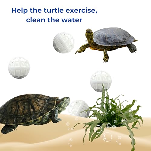 Aquatic Turtle Tank Accessories Feeding Ring and Nitrifying Balls, Turtle Feeding Ring with Suction Cup, Fish Food Holder and Aquatic Toys for Turtles Tortoise Goldfish Guppy Koi Puffer (Blue, Square) - size: Square