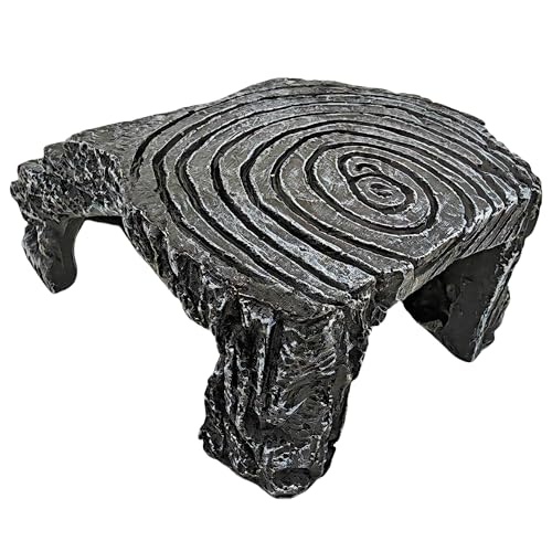 Reptile Hideouts,Resin Reptile Cave Habitat for Leopard Geckos, Lizards, Turtles, Snakes and Amphibians. (Turtle Platform, Large) - color: Turtle platform, size: Large