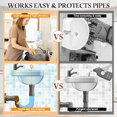 3pcs 50 Inch Drain Snake Hair Clog Remover Tool, Anti-Break Metal with Nylon Coating Sink Snake, for Bathroom Sink, Tub, Shower, Pipe Drain - style: 50 IN