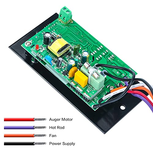 Digital Elite Thermostat Control Panel Replacement BAC236 Controller for Traeger Wood Pellet Smoker with 7" RTD Temperature Probe Sensor BAC194 Grill Accessories - color: Grey