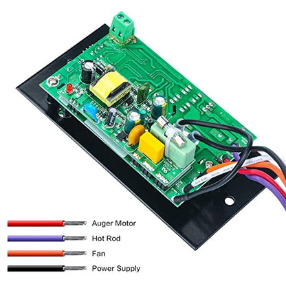 Digital Elite Thermostat Control Panel Replacement BAC236 Controller for Traeger Wood Pellet Smoker with 7" RTD Temperature Probe Sensor BAC194 Grill Accessories - color: Grey