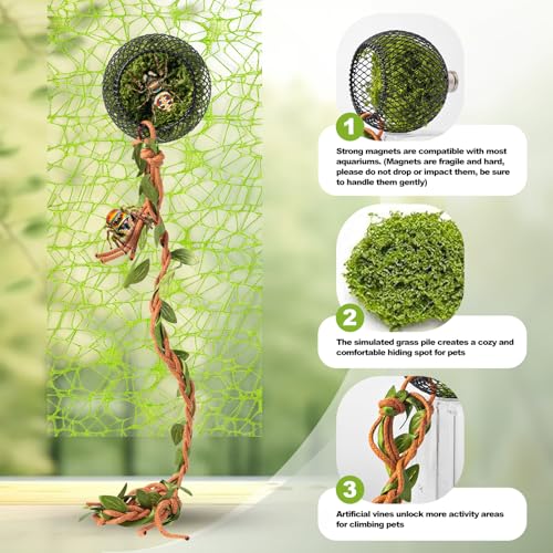 8 Pcs Jumping Spider Hide Enclosure Habitat Decor Set | Magnetic Hiding Habitat Magnetic Hideout Cave for Jumping Spiders, Tarantulas, Reptile Hides and Caves Decorr - size: Style B