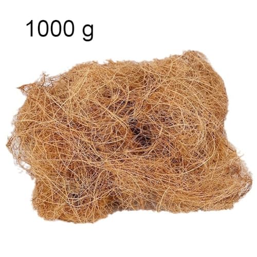 Husk Fiber for Reptile Cave Bedding, Natural Fiber for Bird Nest Coir Burrowing & Resting Vivarium Accessory for Hermit, Geckos, Hamsters