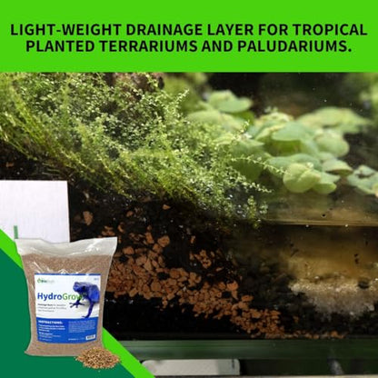 The Bio Dude HydroGrow V1 18 quarts Drainage Layer for Tropical bioactive terrariums, Reptile habitats, hydroponics, aquaculture, Outdoor Drainage and Soil Aeration