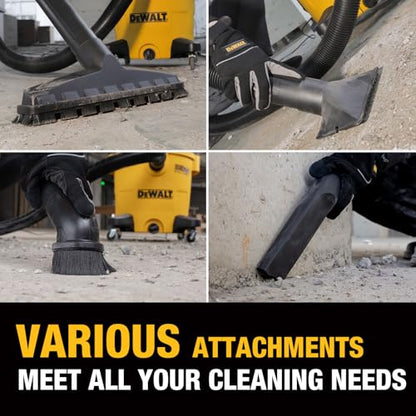 DEWALT Stealthsonic 12 Gallon 5.5 HP Shop Vacuum Wet and Dry, DXV12P-QTE | Ultra Quiet Motor with Powerful Suction, 6 Dust Bags & Accessary Storage Bag Design for Garage Workshop and Jobsite Cleanup - size: 12 Gal (6 Dust Bag)
