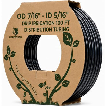 5/16" Irrigation Tubing Parts for Drip Irrigation Watering System | 100 ft PVC Mainline for Irrigation System 5/16" ID x 7/16" OD, Durable & Flexible, Replaces 1/2" Drip Poly Supply Line - size: 100 ft