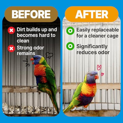 TORTO9 Cage Liner Sheets for Birds – 120 Pack, 31 x 21.5 in, 5.5 lb | Acid-Free & Non-Toxic Paper | Safe Pet Bedding, Craft Supply, Packing & Shipping Use - size: 31 x 21.5 in