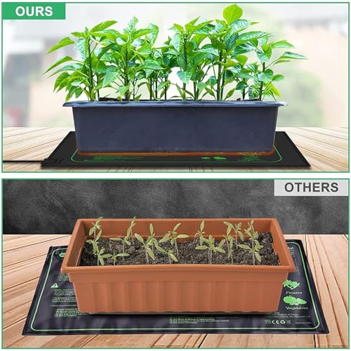 ZJchao Seedling Heat Mat, Foldable Heating Pad for Plants with 1.4m Cable, Safe Even Warming for Indoor Germination Hydroponic Reptile (US Plug 110V)