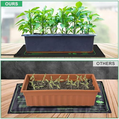 ZJchao Seedling Heat Mat, Foldable Heating Pad for Plants with 1.4m Cable, Safe Even Warming for Indoor Germination Hydroponic Reptile (US Plug 110V)