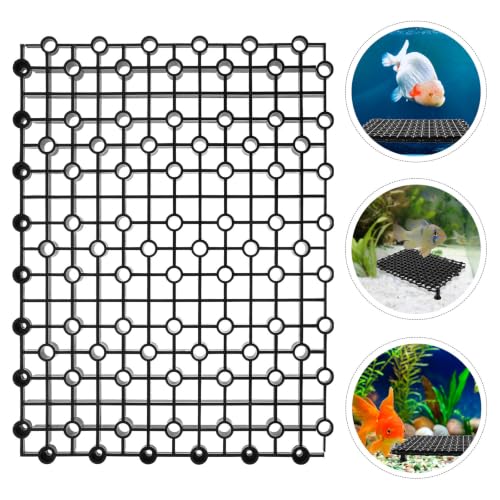 TEHAUX 4pcs Fish Tank Divider Plates with Hole Design for Aquarium Bottom Filter Made of Sturdy Pp Material with Good Water Permeability for Breeding Large Dragon Fish