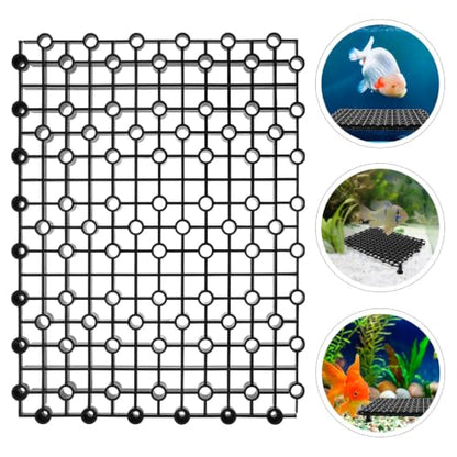 TEHAUX 4pcs Fish Tank Divider Plates with Hole Design for Aquarium Bottom Filter Made of Sturdy Pp Material with Good Water Permeability for Breeding Large Dragon Fish