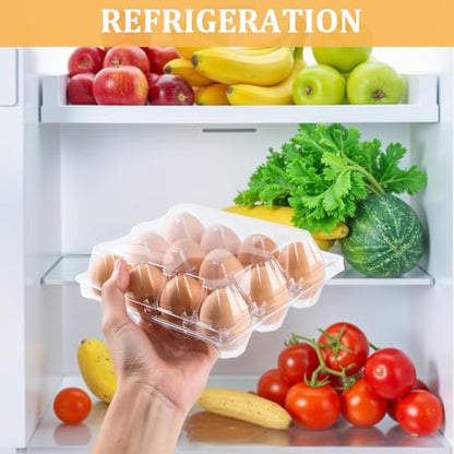 40PCS Plastic Egg Cartons 18 Count,Clear Egg Cartons Cheap Bulk | Reusable Egg Holder for Family,Pasture,Farm Markets Display - Medium Egg Containers 3x6 Grids - style: 3x6Grids-40count