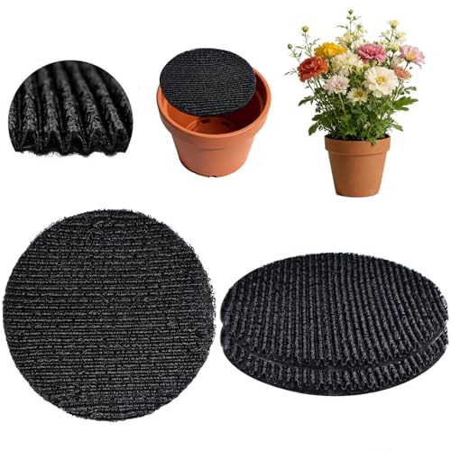 3Pcs 6.3inch Pot Mesh Drainage Discs Double Layer Plant Pot Hole Insert Pads Thickened Bonsai Pot Bottom Grid Mat Mesh Reusable for Indoor Outdoor Potted Plant Prevent Soil Loss Keep Roots Healthy - size: 6.3inch-3Pcs