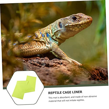 2pcs Reptile Tank Lizard Accessories Mat Substrate Liner for Bearded Dragon Reptile Carpet Mat for 10 Gallon Terrarium
