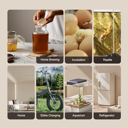INKBIRDPLUS Plug in Thermostat Timer with Cycle Time Period Control, Heating/Cooling - style: Temp+Multi-Stage Program
