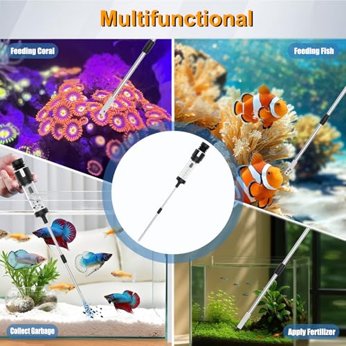 Carefree Fish Aquarium Gravel Vacuum Fish Tank Spot Siphon Sand Cleaner Water Changer Multifunctional Cleaning Tools Upgraded Turkey Baster with 6Ft Hose
