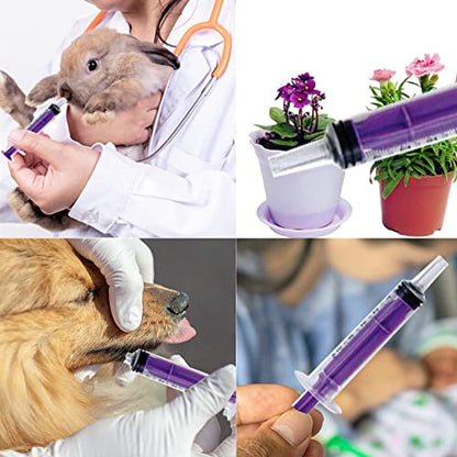 Plastic Syringe with Cap Individually Packge Sealed,Liquid Measuring Syringe Suitable for Industrial Scientific Labs,Feeding Pet (20*10ml) - size: 20*10ml