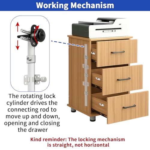 HOWDIA 2 Pcs Drawer Lock Cabinet Locks with Keys, Zinc Alloy Desk Locks File Cabinet Lock for Furniture Locker Showcase, Locking Rod Length 40mm, Cylinder Diameter 16mm (Black, Keyed Different) - size: 16mm - Keyed Different