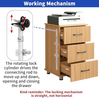 HOWDIA 2 Pcs Drawer Lock Cabinet Locks with Keys, Zinc Alloy Desk Locks File Cabinet Lock for Furniture Locker Showcase, Locking Rod Length 40mm, Cylinder Diameter 16mm (Black, Keyed Different) - size: 16mm - Keyed Different