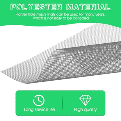 Ouligay 10pcs 11.8 X 7.8inch Flower Pot Hole Mesh Pad, Plastic Mesh Sheet, Keep Soil from Flowing Away,Bonsai DIY Drainage Netting Pot Bottom Grid Mat, Grey - color: Gray