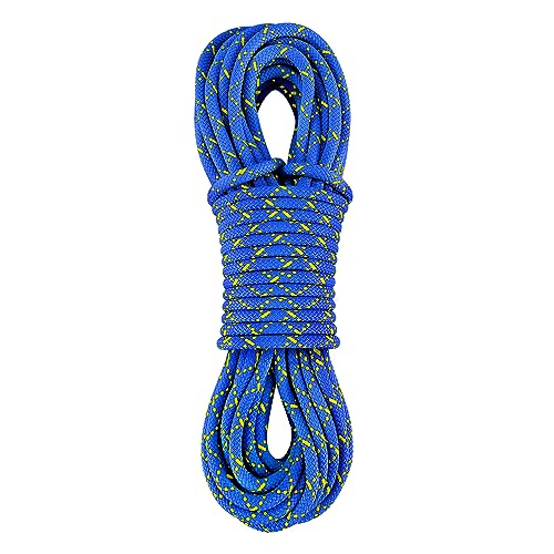 8mm Accessory Cord (5/16in) 6M(20ft) Prusik Cord Short Climbing Rope Double Braid Pre Cut Nylon Rope High Tensile Strength for Outdoor, Arborist, Mountaineering, Caving - color: Blue 8mm, size: 20FT(6M)