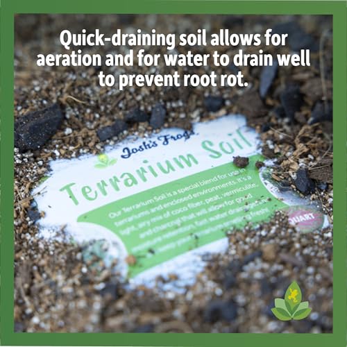 Josh's Frogs Sprig & Stone Terrarium Soil, 4 Quart | For Open and Closed Terrariums - size: 4 Quart