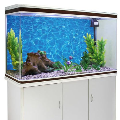 AWERT Vinyl 36x24 inches Underwater Aquarium Background Blue Ripped Water Fish Tank Background Swimming Pool Terrarium Background - size: 36x24in/90x60cm