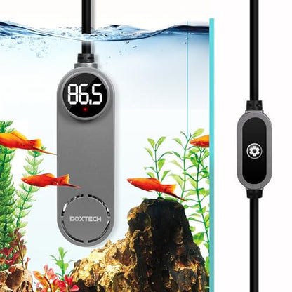 Small Fish Tank Heater - Mini Aquarium Heater | 50w Submersible Turtle Heater with Adjustable Temperature External Controller for 3 to 12 Gallon Betta Aquarium Tanks - size: 50w for 3 to 12 gallon tank